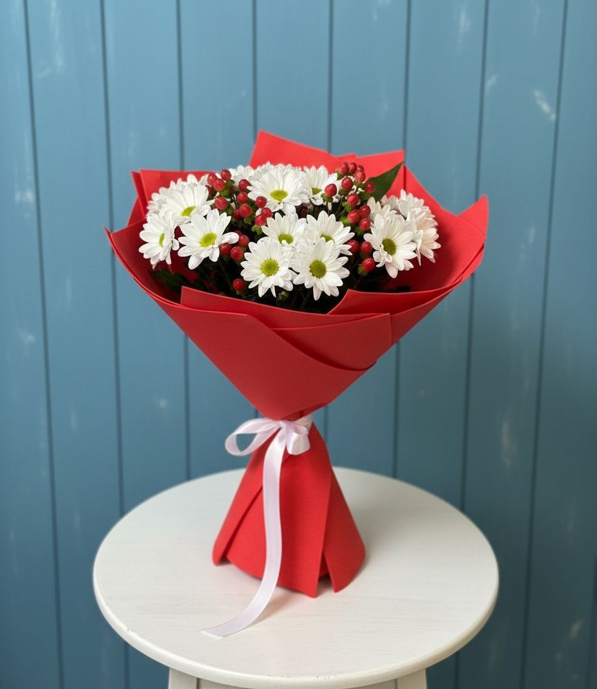 Букет цветов из: Хризантемы в Агроном