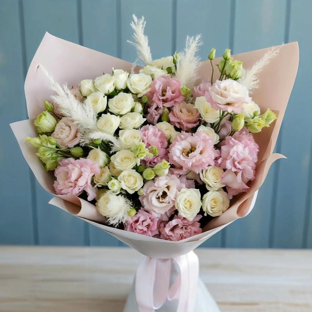 Букет цветов из: Альстромерии и Розы в Агроном