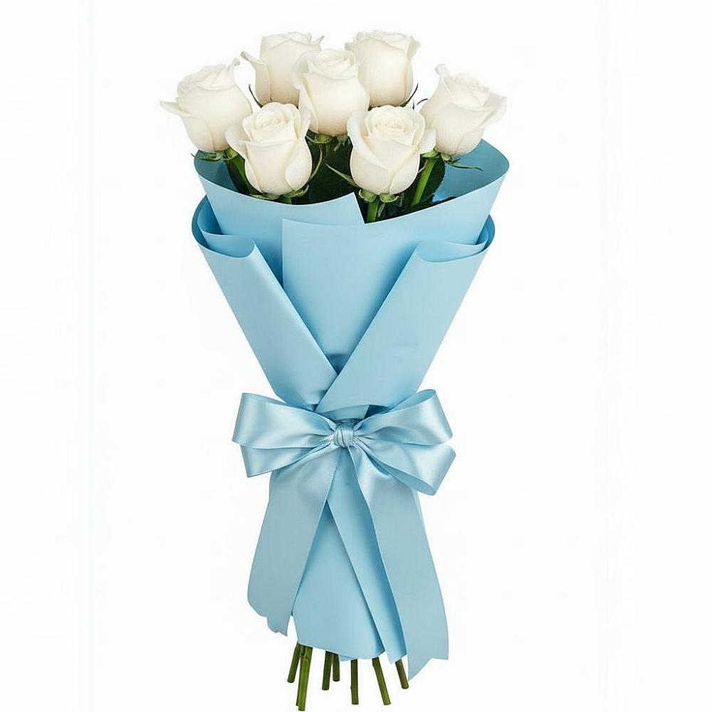 Букет 7 белых роз Проуд в Агроном