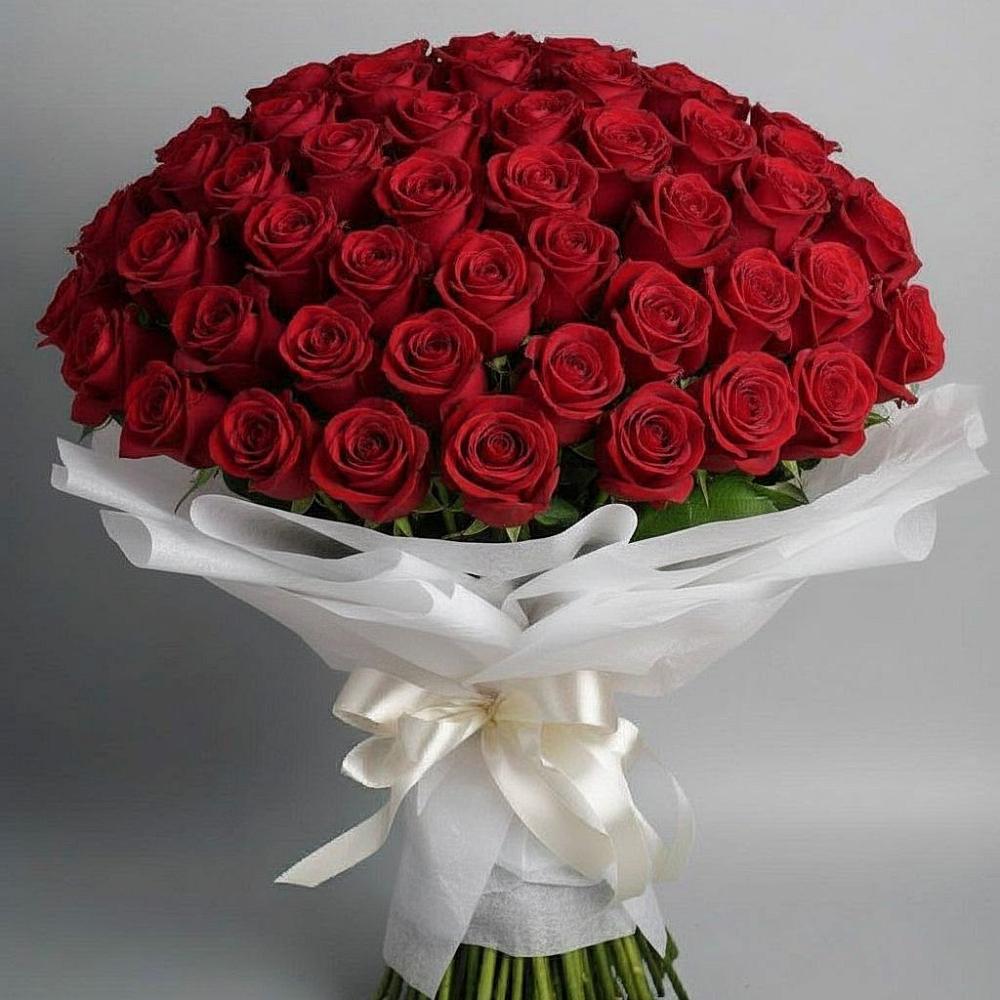 Букет 101 Красная роза Блэк Мэджик в Агроном