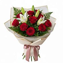 Букет цветов из:  Лилии и Розы в Агроном