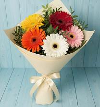 Букет цветов из:  Герберы #REPLACE_PRED# Агроном