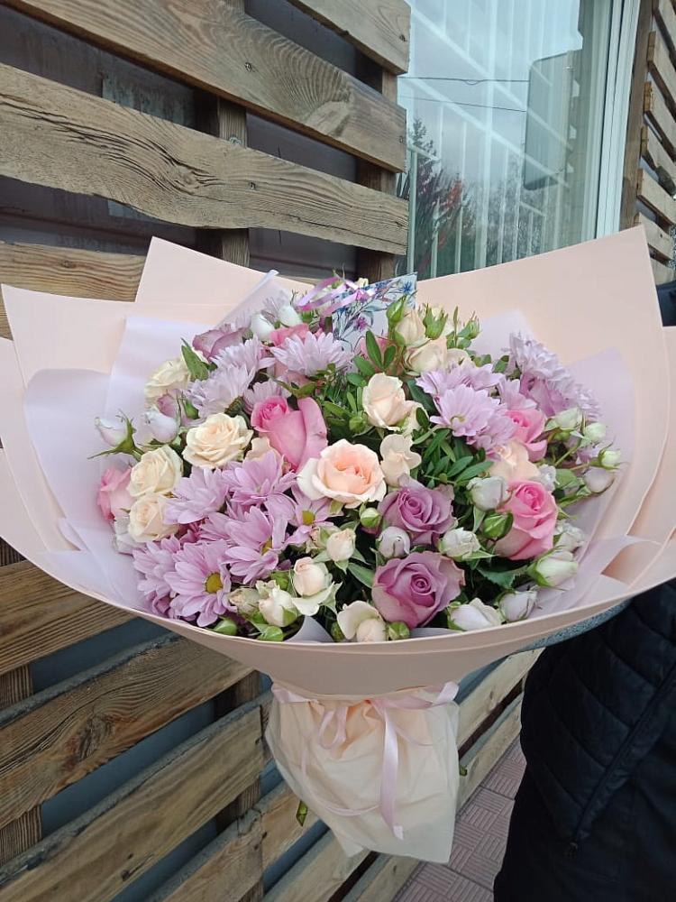 Букет цветов из: Розы и Хризантемы в Агроном