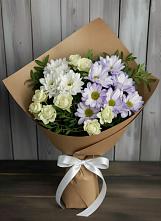 Букет цветов из:  Хризантемы и Розы в Агроном