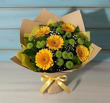 Букет цветов из:  Герберы и Хризантемы в Агроном