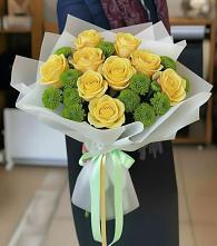 Букет цветов из:  Хризантемы и Розы #REPLACE_PRED# Агроном