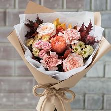Букет цветов из:  Гвоздики, Хризантемы и Розы в Агроном