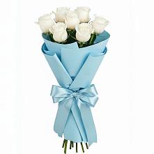 Букет 7 белых роз Проуд в Агроном