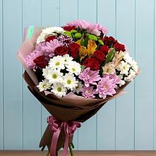 Букет цветов из:  Розы, Хризантемы и Альстромерии в Агроном