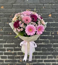 Букет цветов из:  Герберы и Хризантемы в Агроном