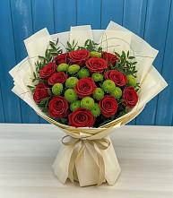 Букет цветов из:  Розы и Хризантемы в Агроном