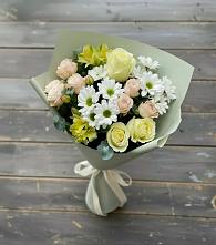 Букет цветов из:  Альстромерии, Розы и Хризантемы #REPLACE_PRED# Агроном
